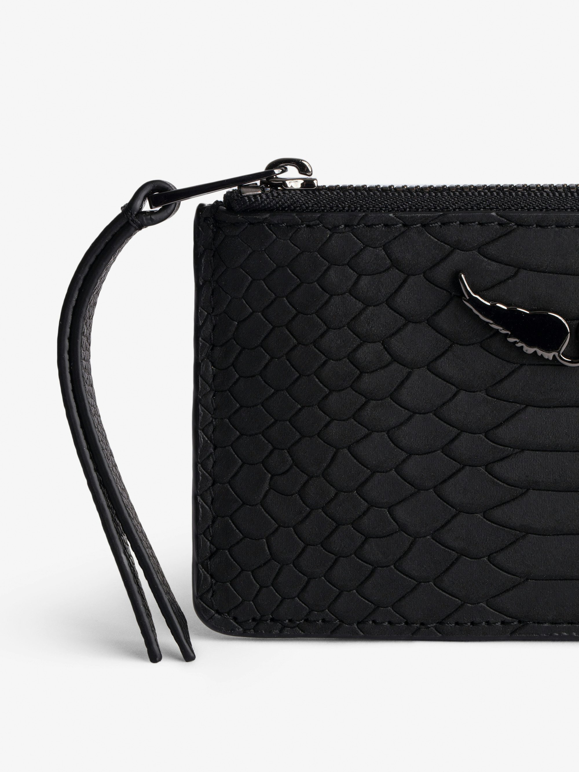 ZV Card Soft Savage Card Holder - Python-effect leather card holder.